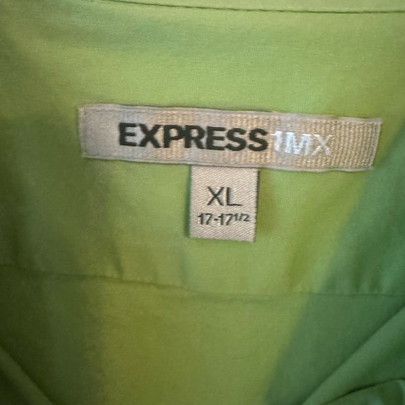 Express Men's Light Green Casual Button Down Shirt Size L - Picture 3 of 9